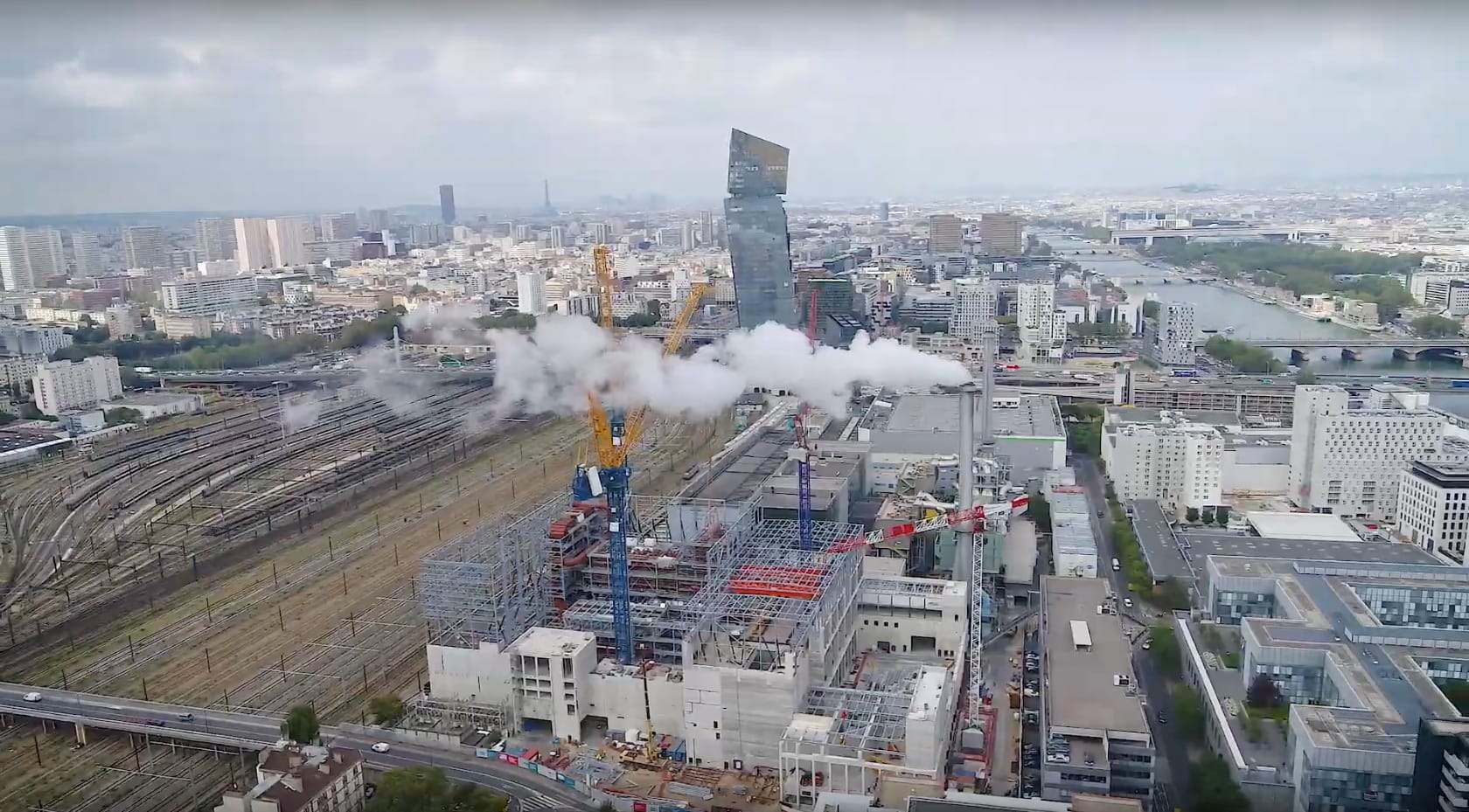 Timelapse du chantier de l'usine de valorisation énergétique Ivry/Paris XIII (octobre 2021)